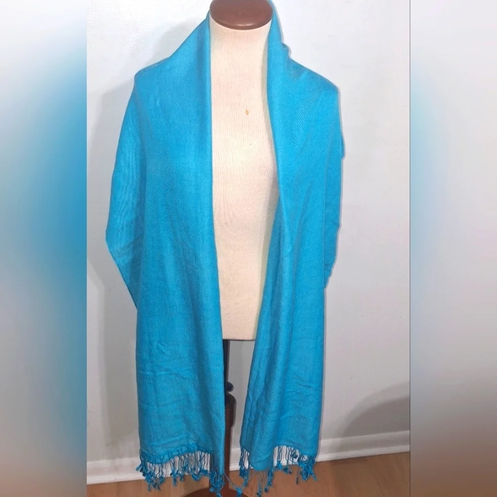 Elegant Aqua Blue Pashmina